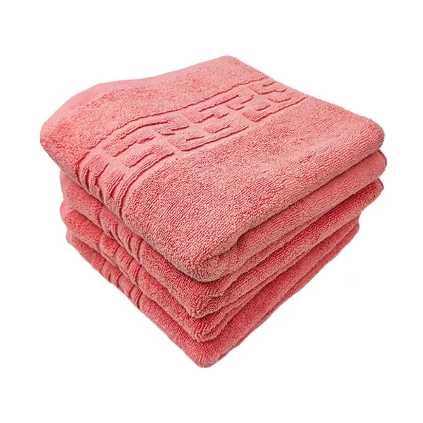 Set 4 Prosoape 50x90 cm Bumbac 500 gr/mp Greek Border Coral