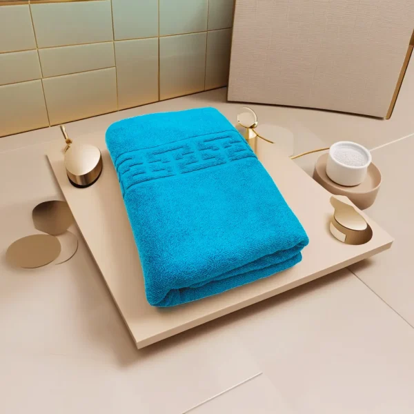 Prosop de Lux 70×130cm 100% Bumbac Pieptanat 650 g/mp-Turcoaz